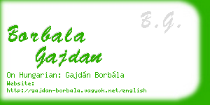 borbala gajdan business card
