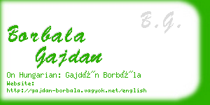 borbala gajdan business card